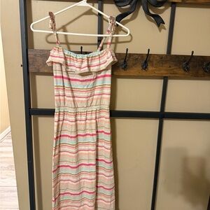 Crazy 8 Multicolor Striped Dress with Gold Accents